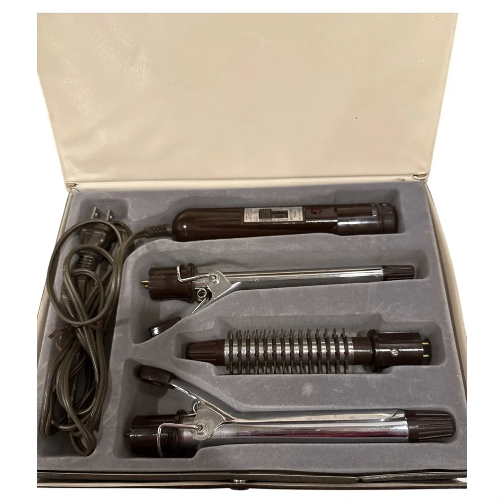 Vidal Sassoon Vintage 1987 Multi Tool Hair Styler Brush Curling Iron Wand Tested